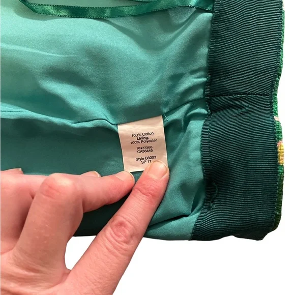 J Crew Green Floral Skirt - Picture 4 of 6